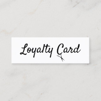 Hair Stylist Loyalty Punch Card Mini Visitenkarte