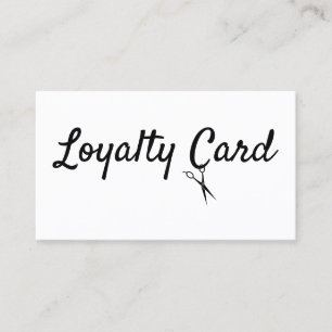 Hair Stylist Loyalty Punch Card Visitenkarte