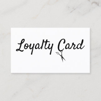 Hair Stylist Loyalty Punch Card Visitenkarte