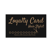 Hair Stylist Loyalty Punch Card