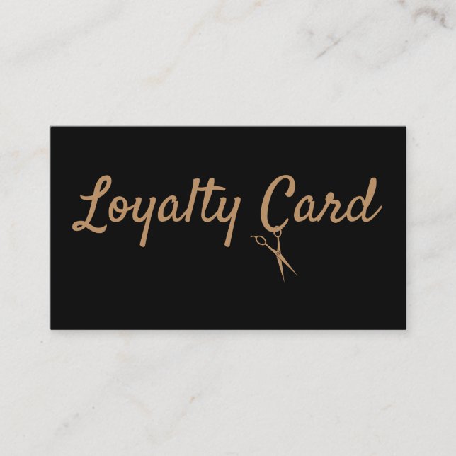 Hair Stylist Loyalty Punch Card Visitenkarte (Vorderseite)
