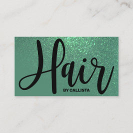 Hair Stylist Mermaid Aquamariner Glitzer Typografi Visitenkarte