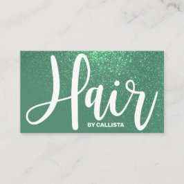 Hair Stylist Mermaid Aquamariner Glitzer Typografi Visitenkarte