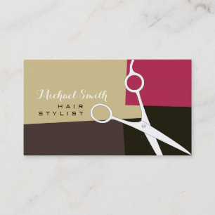Hair Stylist Modernes Retro-Farbmuster #2 Visitenkarte