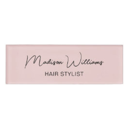 Hair Stylist Modernes Rosa Namenschild