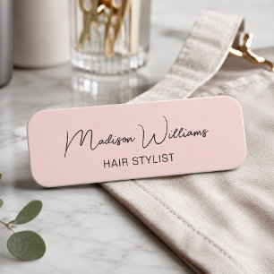Hair Stylist Modernes Rosa Namensschild