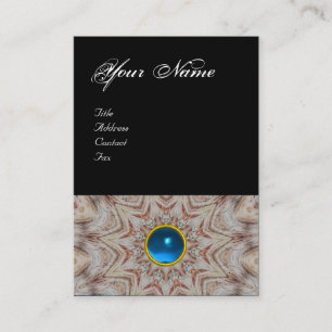 HAIR STYLIST Monogramm, Saphil blau schwarz Visitenkarte