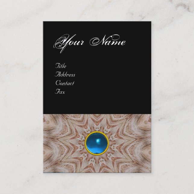 HAIR STYLIST Monogramm, Saphil blau schwarz Visitenkarte (Vorderseite)