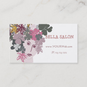 Hair Stylist Salon Blooming Goddess Headpiece Terminkarte