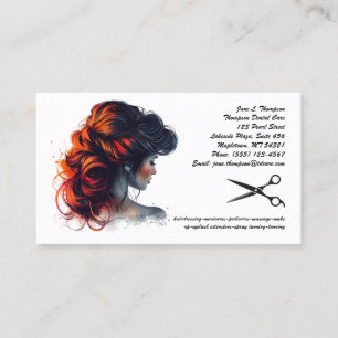 Hair Stylist & Salon Business Card Visitenkarte