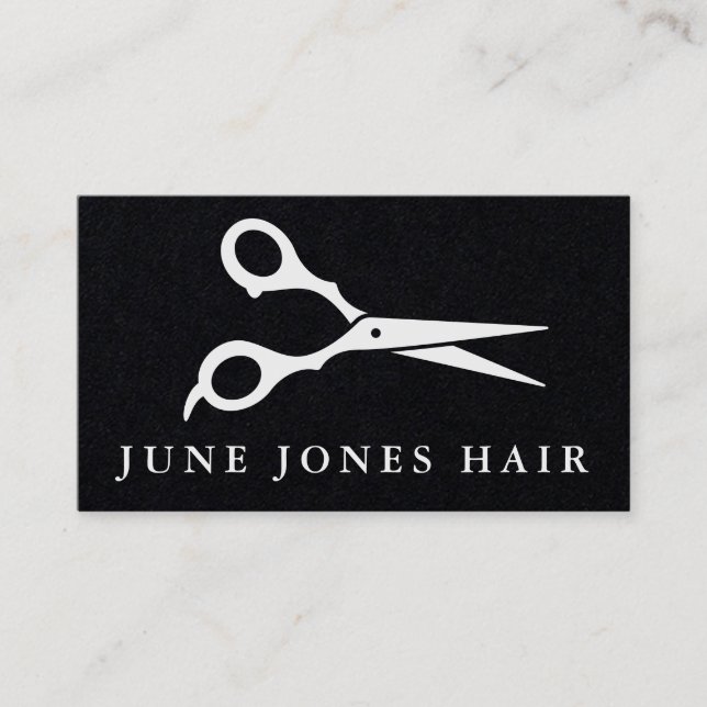 Hair Stylist Scissors Chic Barber CUSTOM Visitenkarte (Vorderseite)