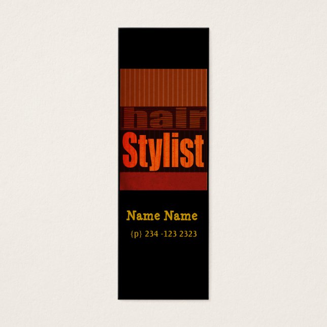 Hair Stylist Typografy Modern Beautician Mini (Vorderseite)
