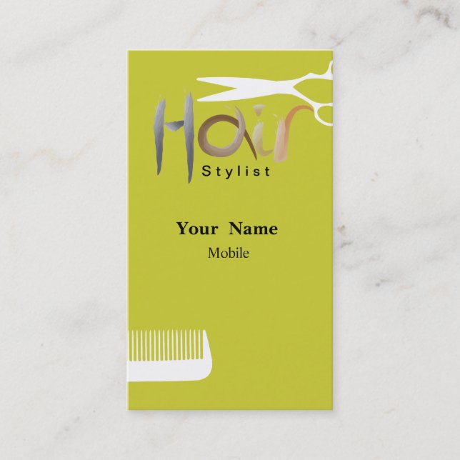 Hair Stylist Visitenkarte (Vorderseite)