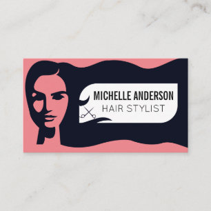 Hair Stylist Women Beauty Business Card Visitenkarte