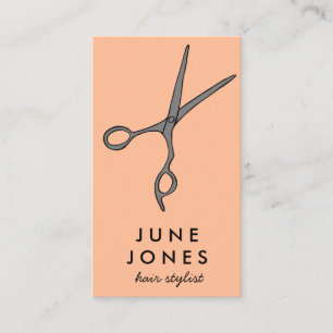 Hair Stylistische Schere Chic Minimalline Kunst, D Visitenkarte