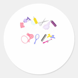 Hairapist Friseur Friseur Stylist Friseur Barber D Runder Aufkleber