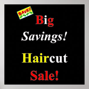 Haircut Sale Poster Matte