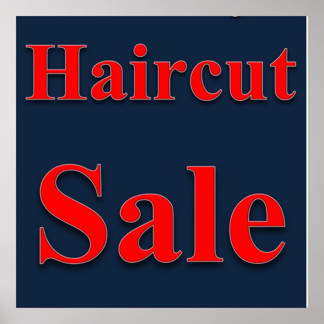 Haircut Sale Poster Matte (Vorne)