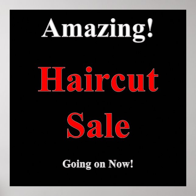 Haircut Sale Poster Matte (Vorne)
