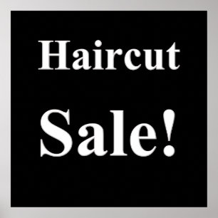 Haircut Sale Poster Matte