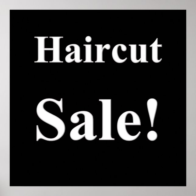 Haircut Sale Poster Matte (Vorne)