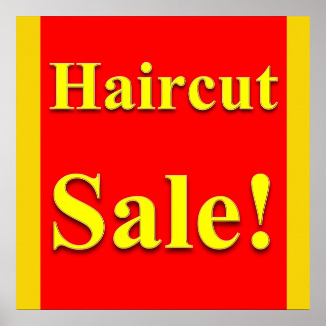Haircut Sale Poster Matte (Vorne)