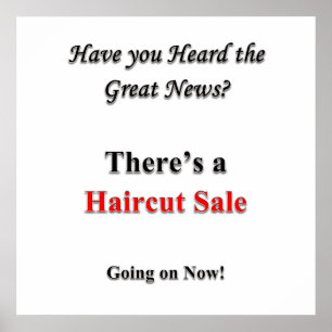 Haircut Sale Poster Matte
