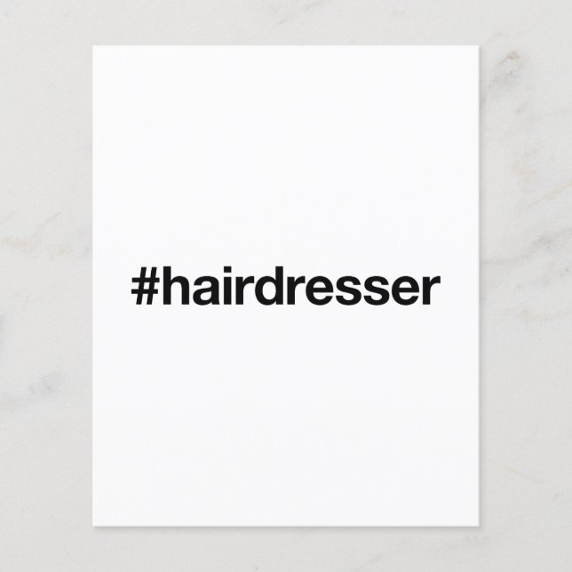 HAIRDRESSER Hashtag Flyer (Vorne)
