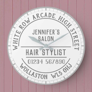 Hairdresser Salon Wall Clock Große Wanduhr