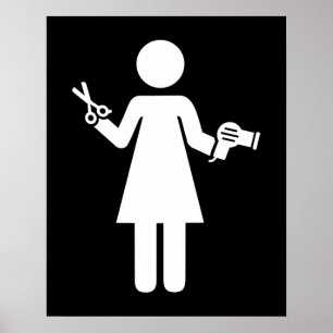 Hairdresser Symbol Poster