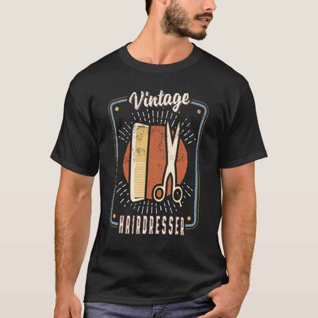 Hairdresser Vintage Retro Classic Love 1 T-Shirt (Vorderseite)