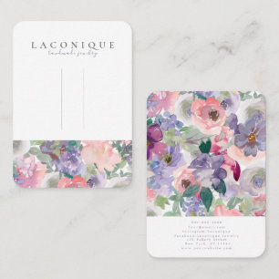 Hairpin Display Floral Wasserfarbe Lila BuU Visitenkarte