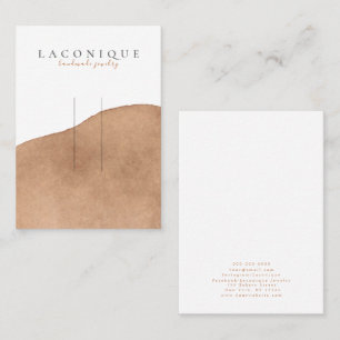 Hairpin Display Neutral Beige Wasserfarbe Visitenkarte