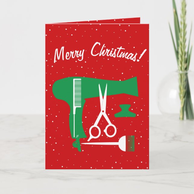 Hairstyles tools feiertagskarte (Vorderseite)