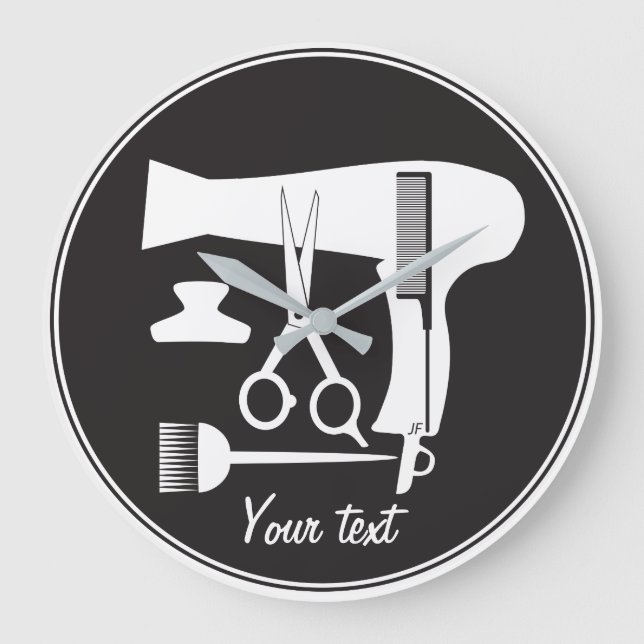 Hairstyles tools große wanduhr (Vorderseite)