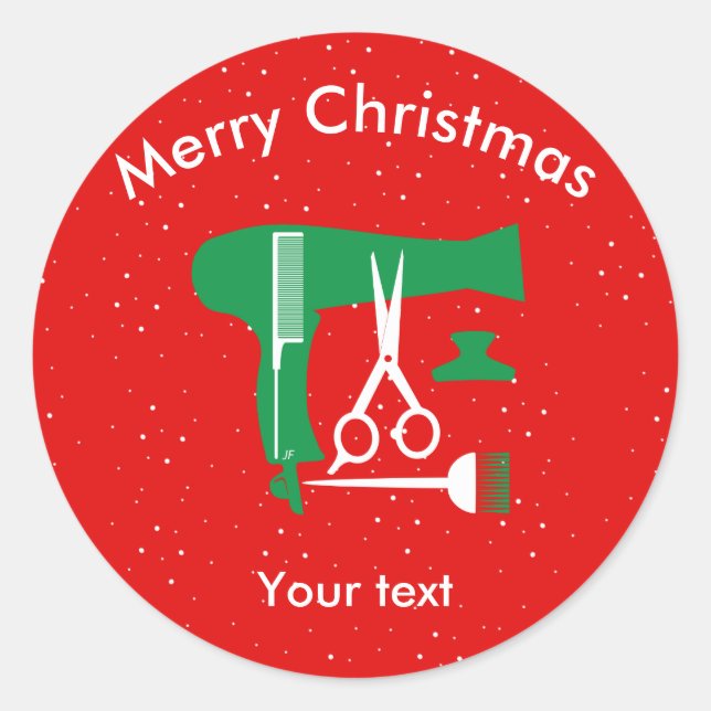 Hairstyles tools runder aufkleber (Vorderseite)