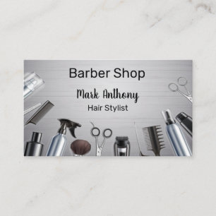 Hairstyling-Werkzeuge Barbierladen Hairstylist Visitenkarte
