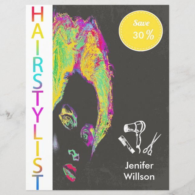 Hairstylist Discount Offer Flyer (Vorne)