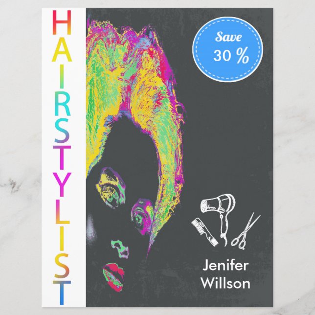 Hairstylist Discount Offer Flyer (Vorne)