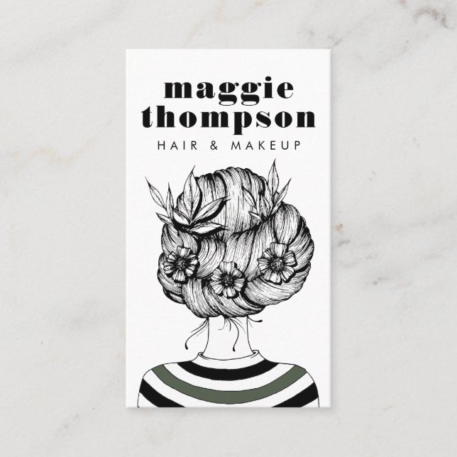 HAIRSTYLIST | Haarstylist & Beautician Business Ca Visitenkarte (Vorderseite)