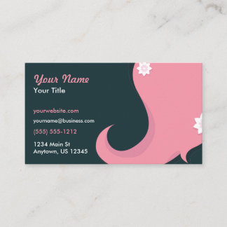 Hairstylist Pink Hair Visitenkarte
