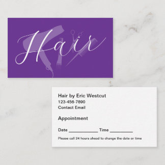 Hairstylist Trendy Termin Business Cards