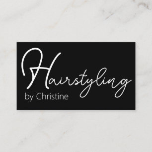 Hairstylist Trendy Termin Business Cards Visitenkarte