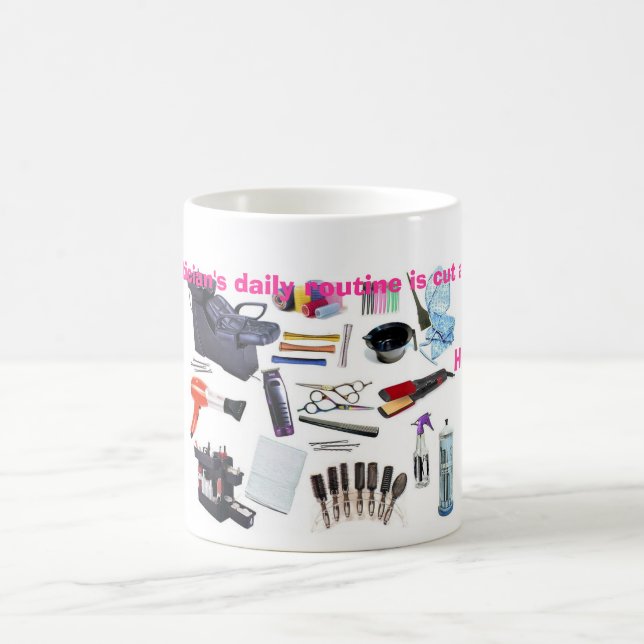 Hairstylists sind ein Schnitt oben Kaffeetasse (Mittel)