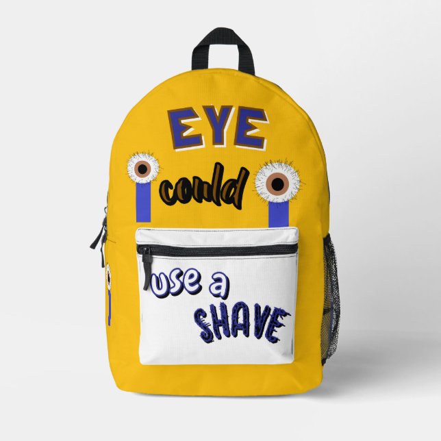 Hairy Eyeball Print Cut Sew Bag Bedruckter Rucksack (Vorderseite)