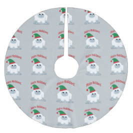 Hairy Holidays! Weihnachten Yeti Polyester Weihnachtsbaumdecke