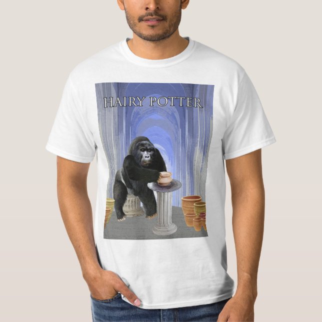 Hairy Potter Design T-Shirt (Vorderseite)