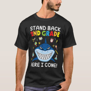 Haischüler gehen zurück zur Schule Stand 2. Klasse T-Shirt