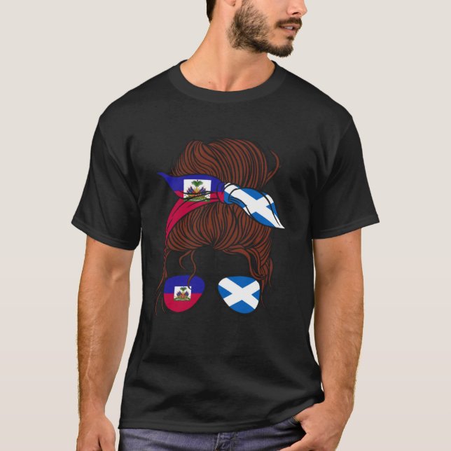 Haiti and Scotland Mix Half Haitian half Scottish T-Shirt (Vorderseite)