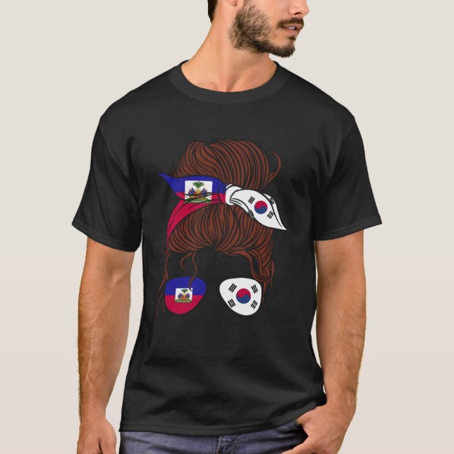 Haiti and South Korea Mix Half Haitian half South  T-Shirt (Vorderseite)